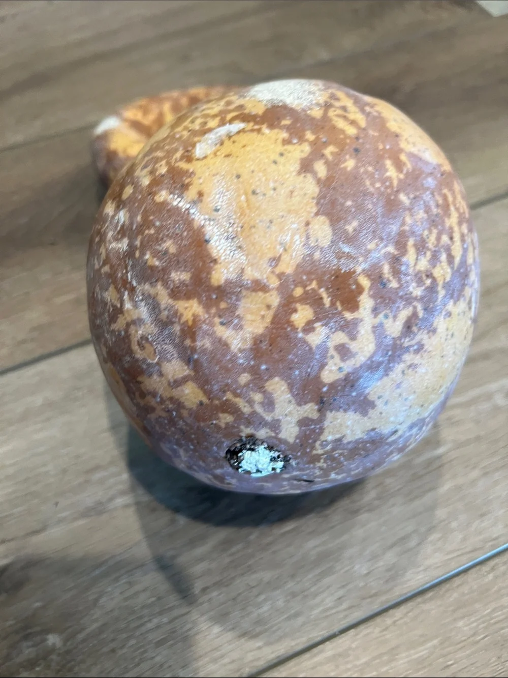 Decorative Rustic Gourd Accent - Orange Speckle
